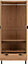 Leon 2 Door 1 Drawer Wardrobe - L47 x W80 x H190.5 cm - Medium Oak Effect