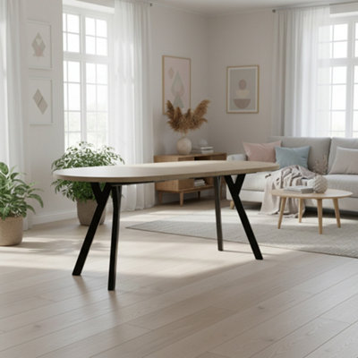LEON Round Extendable Dining Table 90/180cm Grandson Space Saving Modern Design Compact to Large Fast Delivery