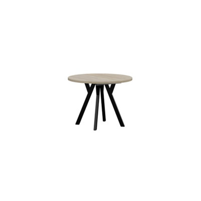 LEON Round Extendable Dining Table 90/180cm Grandson Space Saving Modern Design Compact to Large Fast Delivery