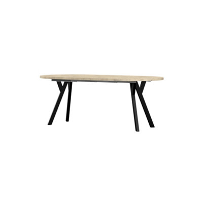 LEON Transformable Round Dining Table 90/180 cm Artisan Finish Modern ...