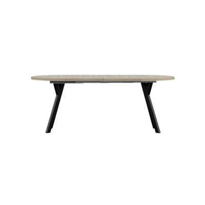 LEON Transformable Round Dining Table 90/180 cm Grandson Finish Modern ...
