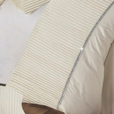 Leona Cream King Duvet Cover Set