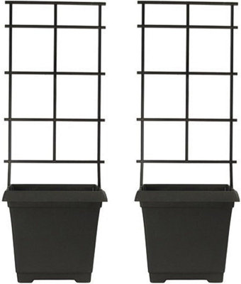 Leonardo Square Trellis Planter 2 Pack
