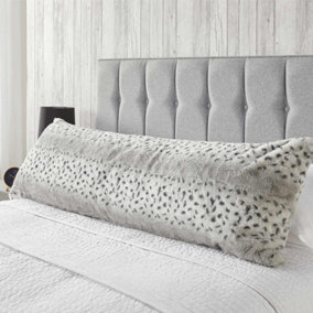 Leopard Bolster Pillow Faux Fur Fleece Body Neck Pregnancy Long Support Cushion