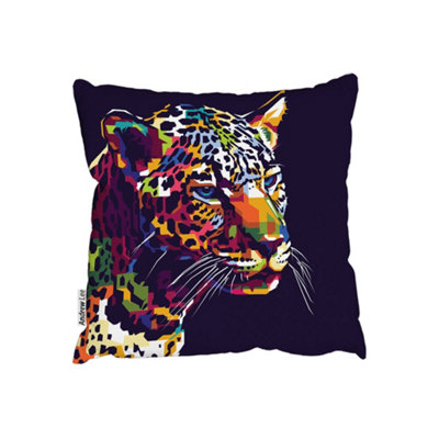 Leopard Face With Pop Art Style (Outdoor Cushion) / 60cm x 60cm