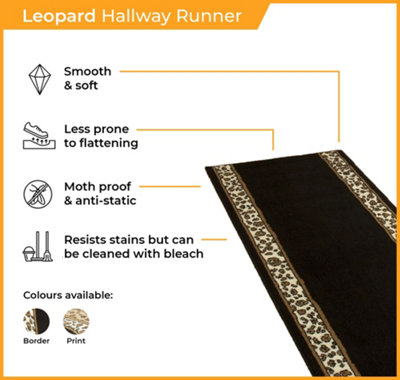 Leopard Hallway Runner Rug - Soft, Comfortable & Durable Carpet for ...