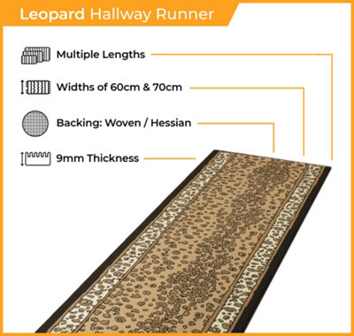Leopard Hallway Runner Rug - Soft, Comfortable & Durable Carpet for ...