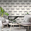 Leopard Motif Wallpaper In Black And White
