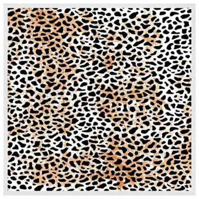 Leopard print (Picutre Frame) / 20x20" / Brown