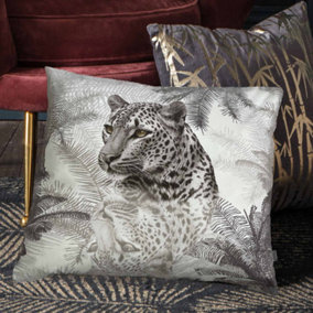Leopard Print Pillow/Velvet Cushion, 45x45cm