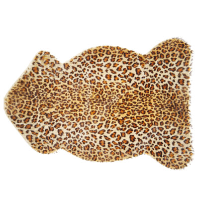 Leopard Print Rug Brown NAMBUNG