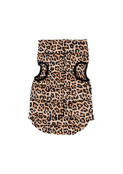 Leopard Print Waterproof Dog Coat with Baffle Padding Large Leopard Print Waterproof Dog Coat with Baffle Padding Large