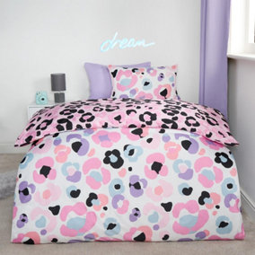 Leopard Reversible Duvet Cover Set Quilt Pillowcases Bedding