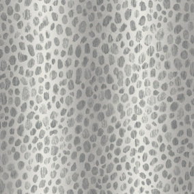 Leopard Skin Wallpaper In Silver And Grey