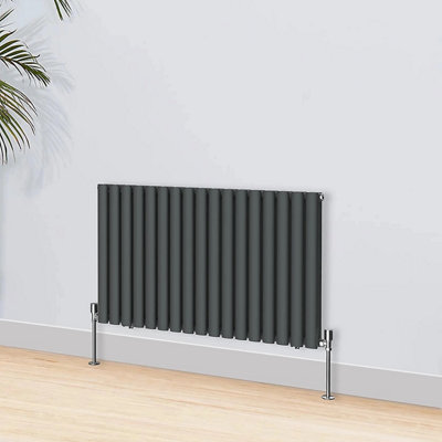 Leporce Rome Dual Panel Designer Radiator, Anthracite 400 x 800mm