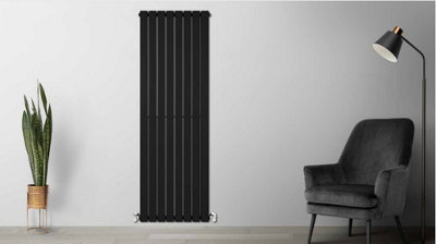 Leporce Venice Dual Panel Designer Radiator, Black 1500 x 250mm