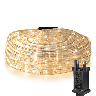 Lepro 10m 240 LED Outdoor Rope Lights, Warm White, Outdoor String Lights Plug in, Suit for Garden, Pathway, Patio, Backyard