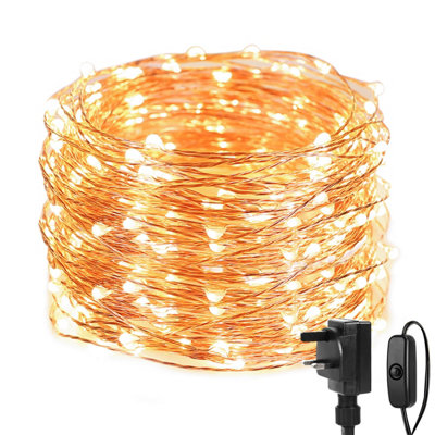 Lepro 20m Copper Wire Fairy Lights, 200 LED String Lights Plug in, Warm White, Suit for Room Decorations, Christmas, Party