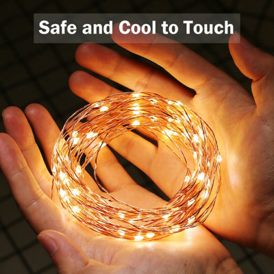 Lepro 20m Copper Wire Fairy Lights, 200 LED String Lights Plug in, Warm White, Suit for Room Decorations, Christmas, Party