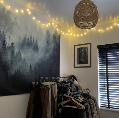 Lepro 5m 50 LED Battery Globe String Lights, Battery Powered, 8 Modes, Warm White, Remote Control, AA Batteries Not Included