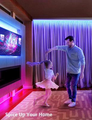 Lepro 5M RGB LED Strip Light Kit, Smart Life App & Remote Control, Works with Alexa and Google Assistant, 2.4GHz WiFi