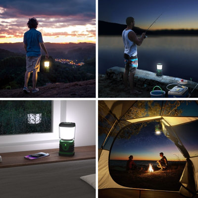 Lepro Camping Light Rechargeable, 1000 Lumen Camping Lantern, Dimmable 4 Modes Tent Lights with 4400mAh Power Bank, Pack of 2
