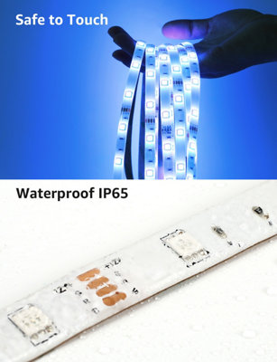 Lepro IP65 LED Strip Light 10M (5Mx2) RGB Kit, Smart Life App Control, Works with Alexa and Google Assistant, 2.4GHz WiFi
