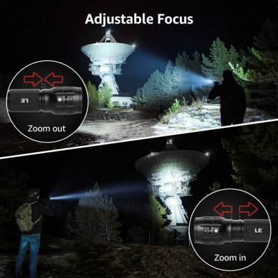 Lepro LE LED Torch, LE1000 Powerful Handheld Flashlight, Super Bright ...