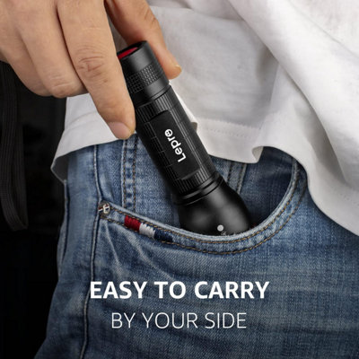 Lepro LED Torch Battery Powered, LE 2000 Flashlight, Water Resistant, 5 ...