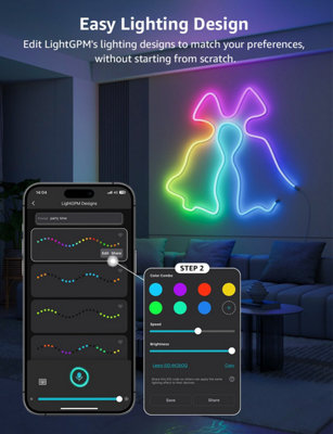 Lepro N1 AI Smart Neon Light 6M RGB+IC, App & Voice Control, Works with Alexa & Google Home, Music Sync, Plug in, IP65 Rope Light