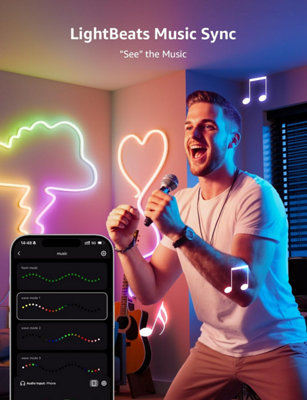 Lepro N1 AI Smart Neon Light 6M RGB+IC, App & Voice Control, Works with Alexa & Google Home, Music Sync, Plug in, IP65 Rope Light