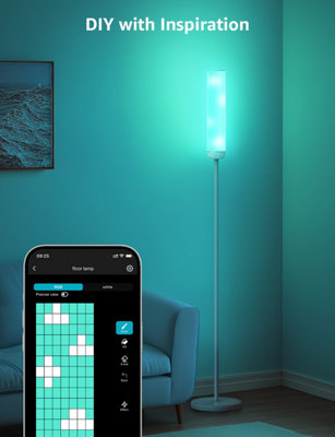 Lepro O1 AI Smart Floor Lamp, Music Sync, RGB & Warm to Cool White, Works with Alexa & Google Assistant, Bluetooth or 2.4Ghz WiFi