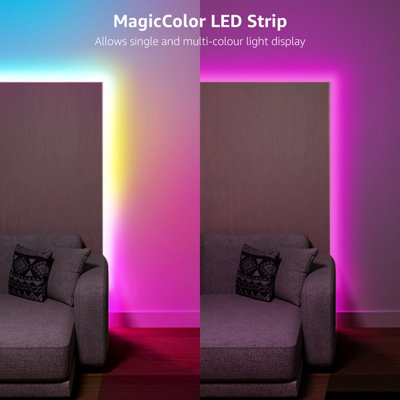Lepro RGB+IC LED Strip Light 15M (7.5Mx2) Kit, Rainbow Chasing Effect, Remote Control, Music Sync, Dimmable, Dynamic LED Lights