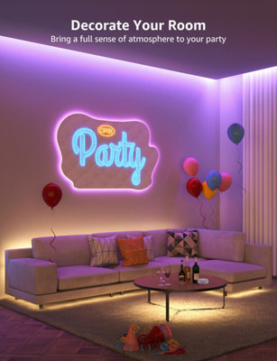 Lepro RGB LED Strip Light 5M Kit, Music Sync, Smart Life App & Remote Control, Works with Alexa and Google Assistant, 2.4GHz WiFi