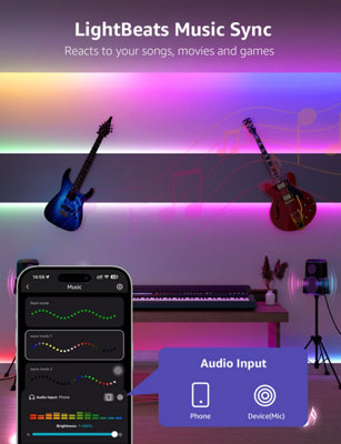 Lepro S1 AI Smart LED Strip Light 20M RGB+IC, App & Voice Control, Works with Alexa, Google Home, Music Sync, DIY Rainbow Chasing