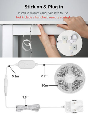 Lepro S1 AI Smart LED Strip Light 20M RGB+IC, App & Voice Control, Works with Alexa, Google Home, Music Sync, DIY Rainbow Chasing