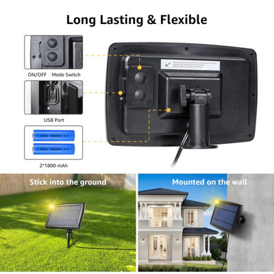 Lepro Solar Festoon Lights Outdoor, 25ft 25 Small G40 LED Bulb String Lights, 4 Modes, USB Rechargeable, Waterproof, Dusk to Dawn
