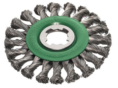 Lessmann 472.81X X-Lock Stainless Steel Knot Wheel Brush 115mm Non