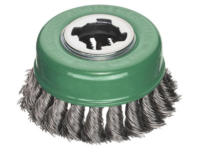 Lessmann 483.81X X-Lock Stainless Steel Knot Cup Brush 85mm Non Spark LES48381X