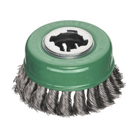 Lessmann 483.81X X-Lock Stainless Steel Knot Cup Brush 85mm Non Spark LES48381X