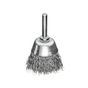 Lessmann - Cup Brush with Shank D40mm x H15mm, 0.30 Steel Wire