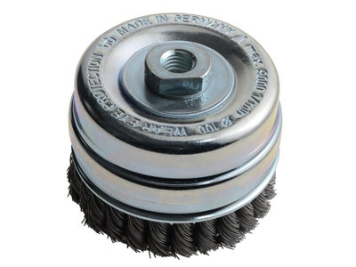 Lessmann - Knot Cup Brush 100mm M14x2.0, 0.50 Steel Wire