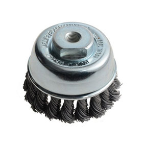 Lessmann - Knot Cup Brush 65mm M10x1.25, 0.50 Steel Wire