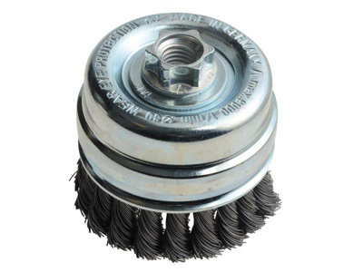 Lessmann - Knot Cup Brush 80mm M14x2, 0.50 Steel Wire