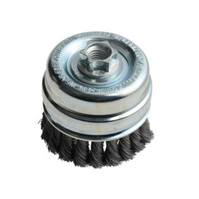 Lessmann - Knot Cup Brush 80mm M14x2, 0.50 Steel Wire