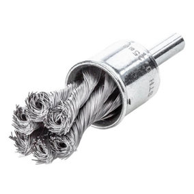 Lessmann - Knot End Brush with Shank 29mm, 0.35 Steel Wire