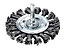 Lessmann - Knotted Wheel Brush with Shank 75 x 12mm, 0.50 Steel Wire