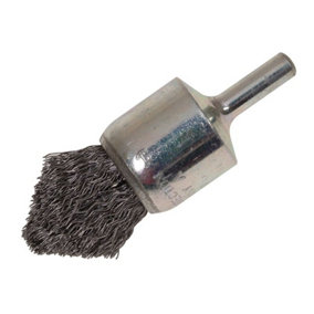 Lessmann - Pointed End Brush with Shank 23/68 x 25mm, 0.30 Steel Wire