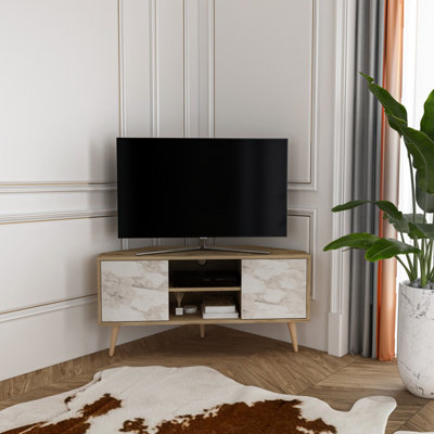 Marble corner on sale tv stand