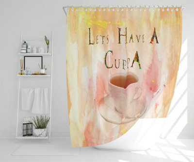 LETS HAVE A CUPPA (Shower Curtain) / Default Title